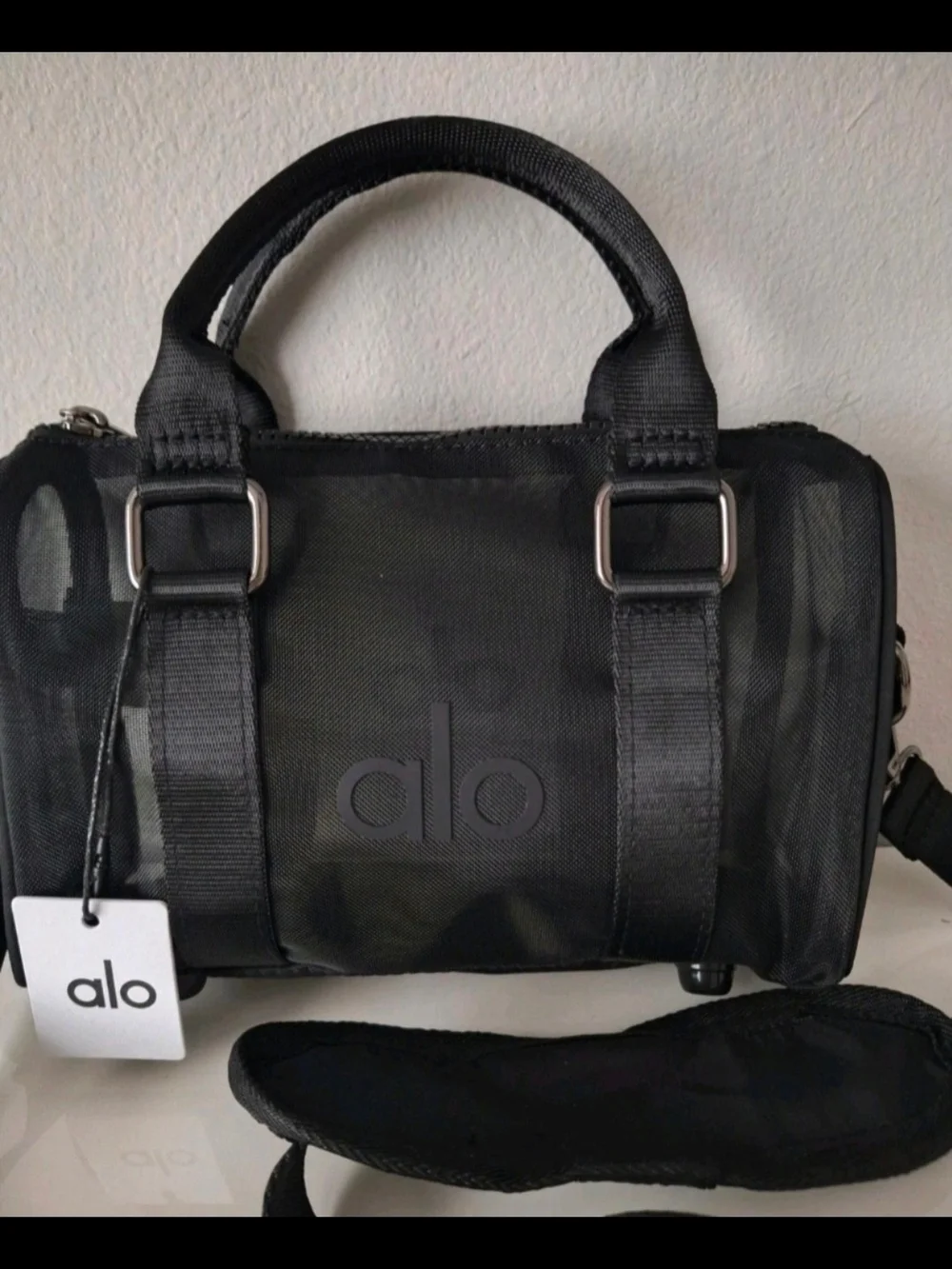 ALO Yoga Mini Sheer Duffle Bag Black